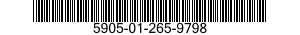5905-01-265-9798 RESISTOR,FIXED,WIRE WOUND,NONINDUCTIVE 5905012659798 012659798