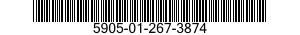 5905-01-267-3874 RESISTOR,FIXED,FILM 5905012673874 012673874
