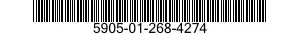 5905-01-268-4274 RESISTOR,FIXED,FILM 5905012684274 012684274