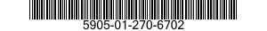 5905-01-270-6702 RESISTOR,FIXED,WIRE WOUND 5905012706702 012706702