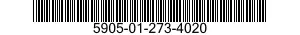 5905-01-273-4020 RESISTOR,FIXED,WIRE WOUND,INDUCTIVE 5905012734020 012734020