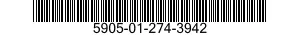 5905-01-274-3942 RESISTOR,FIXED,FILM 5905012743942 012743942
