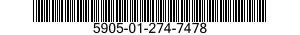 5905-01-274-7478 RESISTOR,VARIABLE,WIRE WOUND,NONPRECISION 5905012747478 012747478