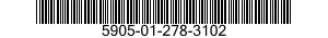 5905-01-278-3102 RESISTOR NETWORK,FIXED,FILM 5905012783102 012783102