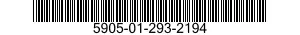 5905-01-293-2194 RESISTOR,FIXED,WIRE WOUND,NONINDUCTIVE 5905012932194 012932194