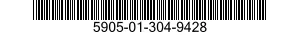 5905-01-304-9428 RESISTOR,FIXED,WIRE WOUND,INDUCTIVE 5905013049428 013049428