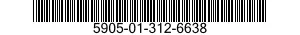 5905-01-312-6638 RESISTOR,FIXED,WIRE WOUND,NONINDUCTIVE 5905013126638 013126638