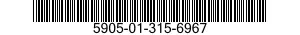 5905-01-315-6967 RESISTOR ASSEMBLY 5905013156967 013156967