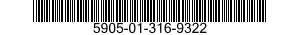 5905-01-316-9322 RESISTOR,VARIABLE,WIRE WOUND,NONPRECISION 5905013169322 013169322