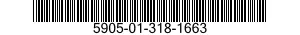 5905-01-318-1663 RESISTOR,FIXED,FILM 5905013181663 013181663