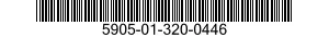 5905-01-320-0446 RESISTOR,FIXED,FILM 5905013200446 013200446