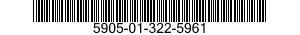 5905-01-322-5961 RESISTOR,FIXED,WIRE WOUND,NONINDUCTIVE 5905013225961 013225961