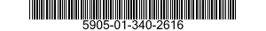 5905-01-340-2616 RESISTOR,VARIABLE,WIRE WOUND,NONPRECISION 5905013402616 013402616