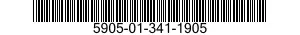5905-01-341-1905 RESISTOR,FIXED,WIRE WOUND,INDUCTIVE 5905013411905 013411905