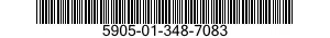5905-01-348-7083 RESISTOR,FIXED,WIRE WOUND,NONINDUCTIVE 5905013487083 013487083