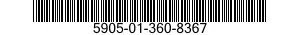 5905-01-360-8367 RESISTOR,FIXED,WIRE WOUND 5905013608367 013608367