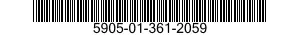 5905-01-361-2059 RESISTOR,FIXED,WIRE WOUND,INDUCTIVE 5905013612059 013612059