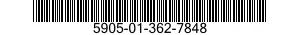5905-01-362-7848 RESISTOR NETWORK,FIXED,FILM 5905013627848 013627848