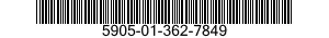 5905-01-362-7849 RESISTOR NETWORK,FIXED,FILM 5905013627849 013627849
