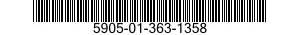 5905-01-363-1358 RESISTOR,FIXED,FILM 5905013631358 013631358
