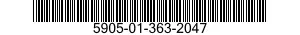 5905-01-363-2047 RESISTOR,FIXED,FILM 5905013632047 013632047