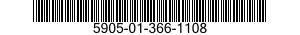 5905-01-366-1108 RESISTOR,FIXED,WIRE WOUND,NONIND 5905013661108 013661108