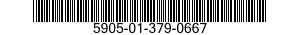 5905-01-379-0667 RESISTOR,FIXED,WIRE WOUND,INDUCTIVE 5905013790667 013790667