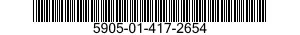 5905-01-417-2654 RESISTOR NETWORK,FIXED,FILM 5905014172654 014172654