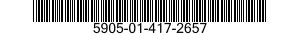 5905-01-417-2657 RESISTOR NETWORK,FIXED,FILM 5905014172657 014172657