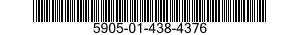 5905-01-438-4376 RESISTOR,FIXED,WIRE WOUND,NONINDUCTIVE 5905014384376 014384376