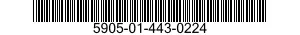 5905-01-443-0224 RESISTOR,FIXED,FILM 5905014430224 014430224