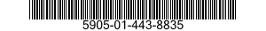5905-01-443-8835 RESISTOR NETWORK,FIXED,WIREWOUND 5905014438835 014438835