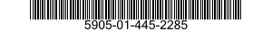 5905-01-445-2285 RESISTOR,FIXED,WIRE WOUND,NONINDUCTIVE 5905014452285 014452285