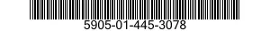 5905-01-445-3078 RESISTOR,FIXED,WIRE WOUND,NONINDUCTIVE 5905014453078 014453078