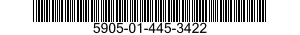 5905-01-445-3422 RESISTOR,FIXED,WIRE WOUND,NONINDUCTIVE 5905014453422 014453422