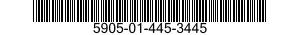 5905-01-445-3445 RESISTOR,FIXED,WIRE WOUND,NONINDUCTIVE 5905014453445 014453445