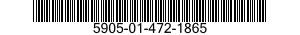 5905-01-472-1865 RESISTOR,FIXED,FILM 5905014721865 014721865