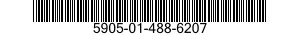 5905-01-488-6207 RESISTOR,FIXED,WIRE WOUND,NONINDUCTIVE 5905014886207 014886207