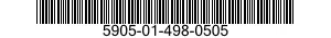 5905-01-498-0505 RESISTOR,VARIABLE,NONWIRE WOUND,NONPRECISION 5905014980505 014980505