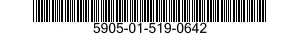 5905-01-519-0642 RESISTOR,CHIP,FIXED,FILM 5905015190642 015190642