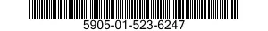 5905-01-523-6247 RESISTOR,FIXED,FILM 5905015236247 015236247