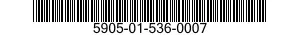 5905-01-536-0007 RESISTOR NETWORK,FIXED,WIRE WOUND 5905015360007 015360007