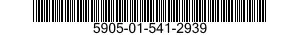 5905-01-541-2939 RESISTOR,FIXED,WIRE WOUND,INDUCTIVE 5905015412939 015412939