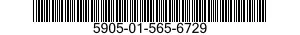 5905-01-565-6729 RESISTOR,FIXED,WIRE WOUND,NONINDUCTIVE 5905015656729 015656729