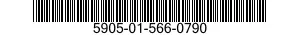 5905-01-566-0790 RESISTOR,FIXED,WIRE WOUND,NONINDUCTIVE 5905015660790 015660790