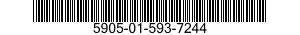 5905-01-593-7244 RESISTOR,FIXED,WIRE WOUND,NONINDUCTIVE 5905015937244 015937244