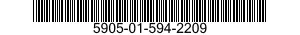 5905-01-594-2209 RESISTOR,FIXED,FILM 5905015942209 015942209