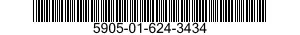 5905-01-624-3434 RESISTOR ASSEMBLY 5905016243434 016243434