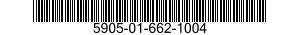 5905-01-662-1004 RESISTOR ASSEMBLY 5905016621004 016621004