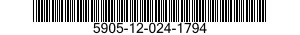 5905-12-024-1794 RESISTOR,FIXED,COMPOSITION 5905120241794 120241794
